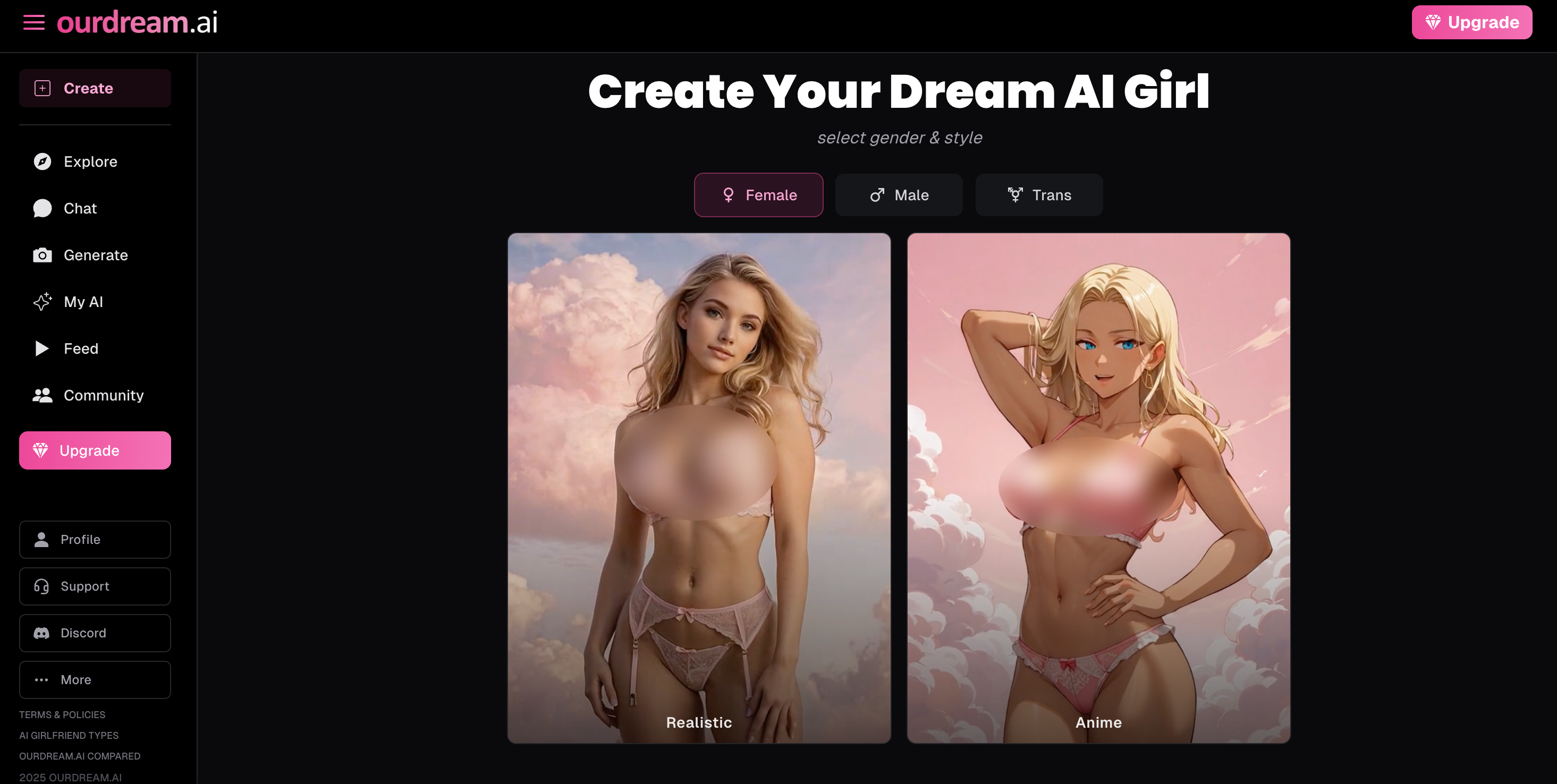 Création d’une Girlfriend AI personnalisée sur OurDream