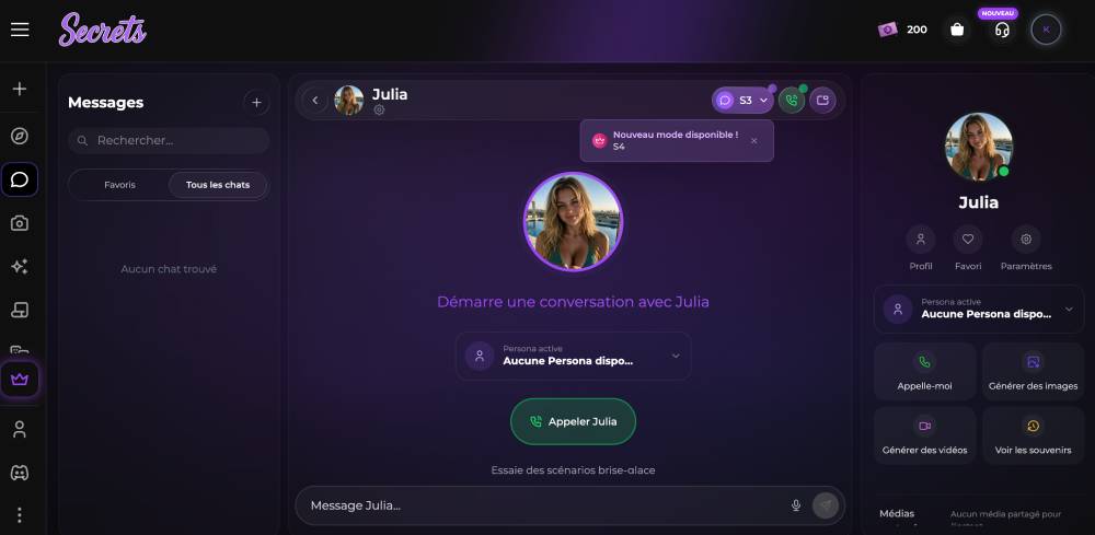 secrets.ai chat julia