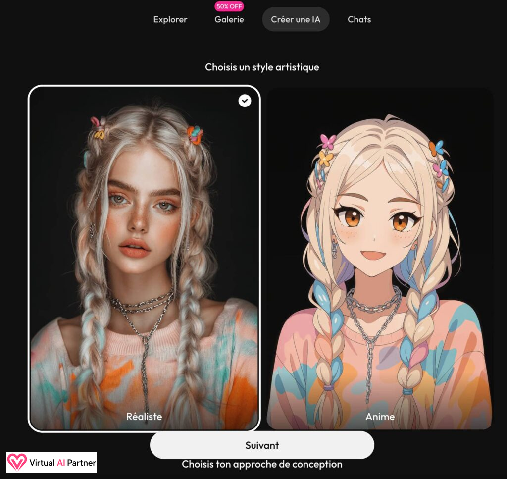 Creador de personajes y avatar de una compañera virtual