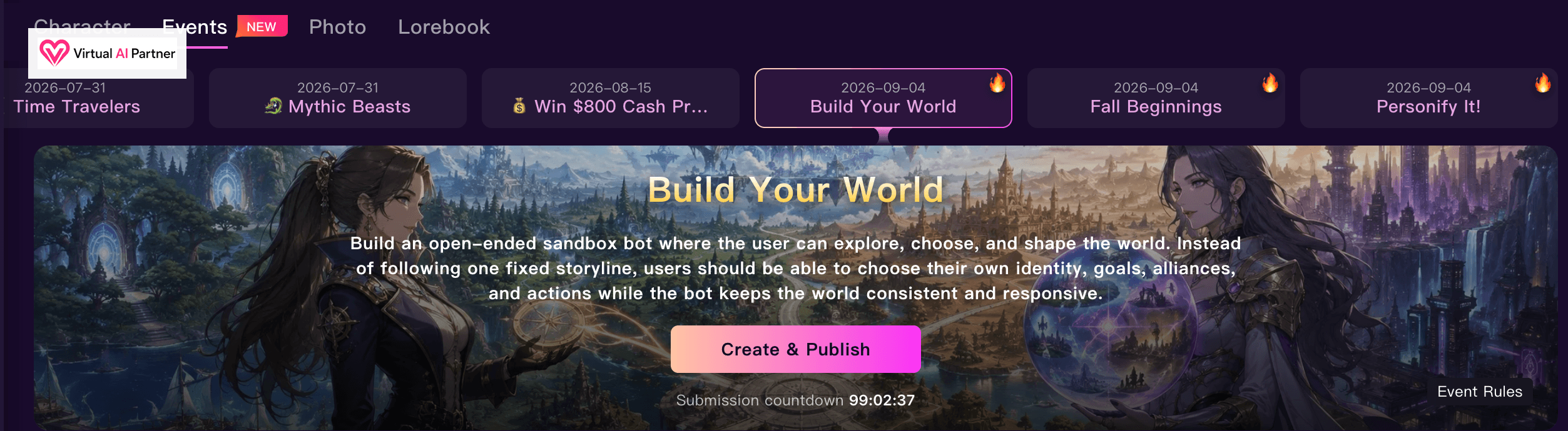 Build Your World community event in LusyChat
